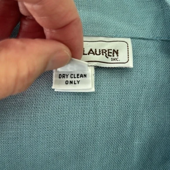 Elliott Lauren linen Blazer Jacket Size 8 seafoam blue unlined casual USA coat - Picture 7 of 11